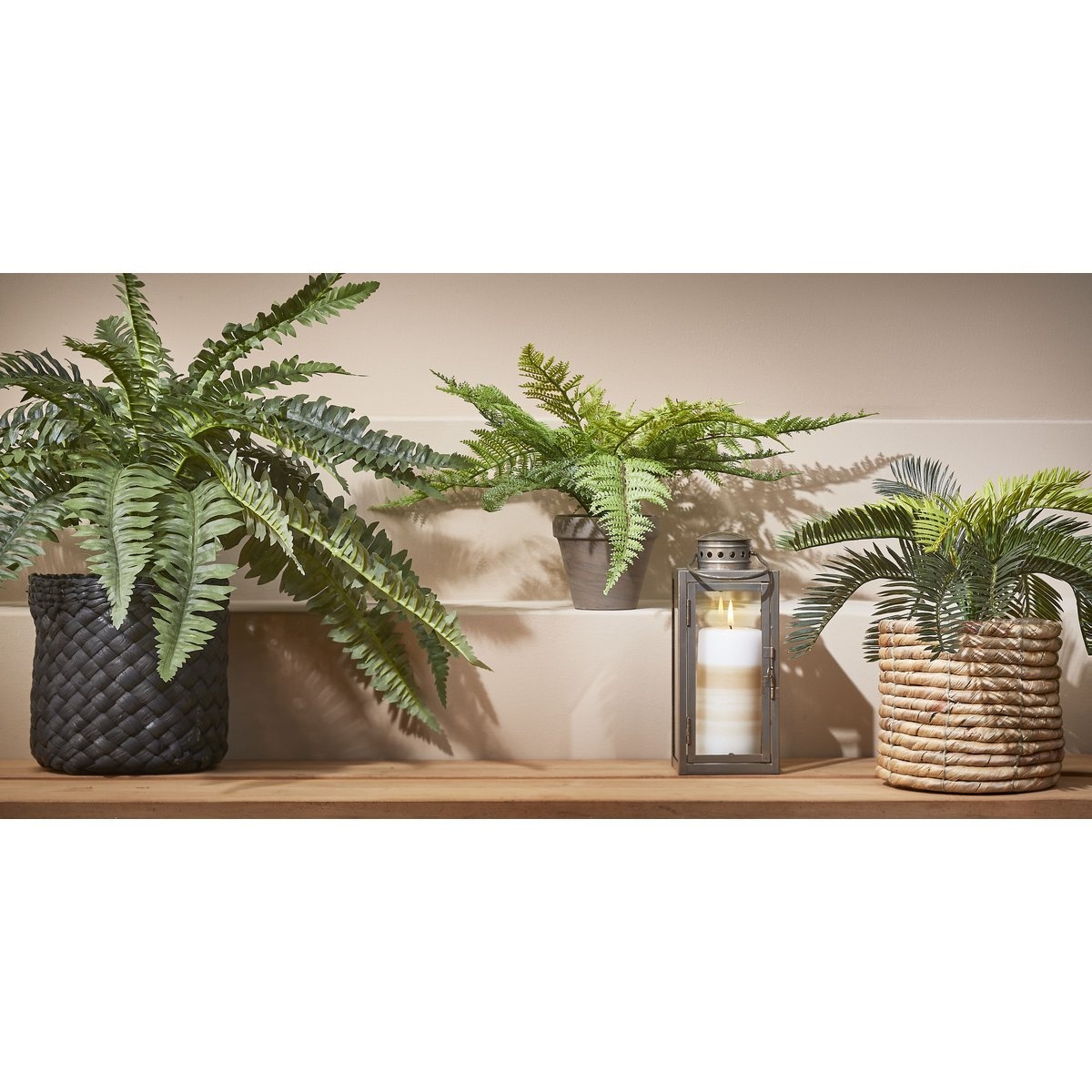 KantoormeubelenPlus Cycas Palm Kunstplant in Bloempot Stan - H37 x Ø44 cm - Groen