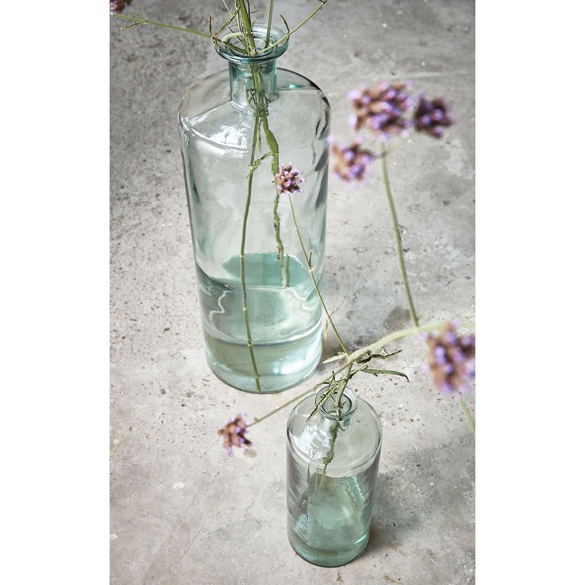 KantoormeubelenPlus Guan Fles Vaas - H40 x Ø15 cm - Gerecycled Glas - Transparant
