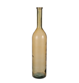 KantoormeubelenPlus Rioja Fles Vaas - H100 x Ø21 cm - Gerecycled Glas - Oker