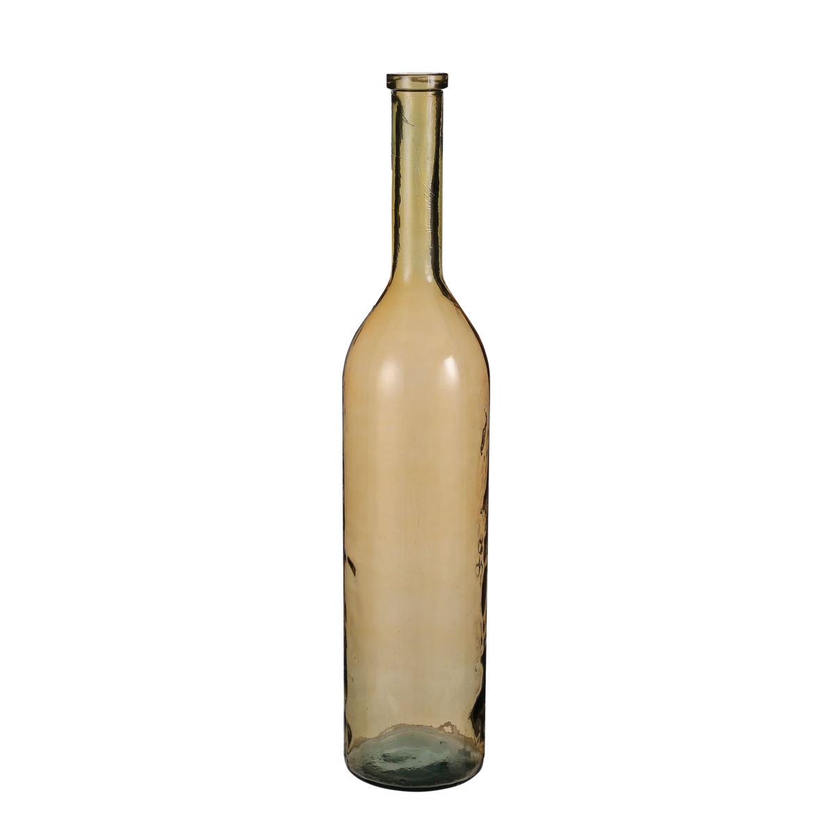 KantoormeubelenPlus Rioja Fles Vaas - H100 x Ø21 cm - Gerecycled Glas - Oker