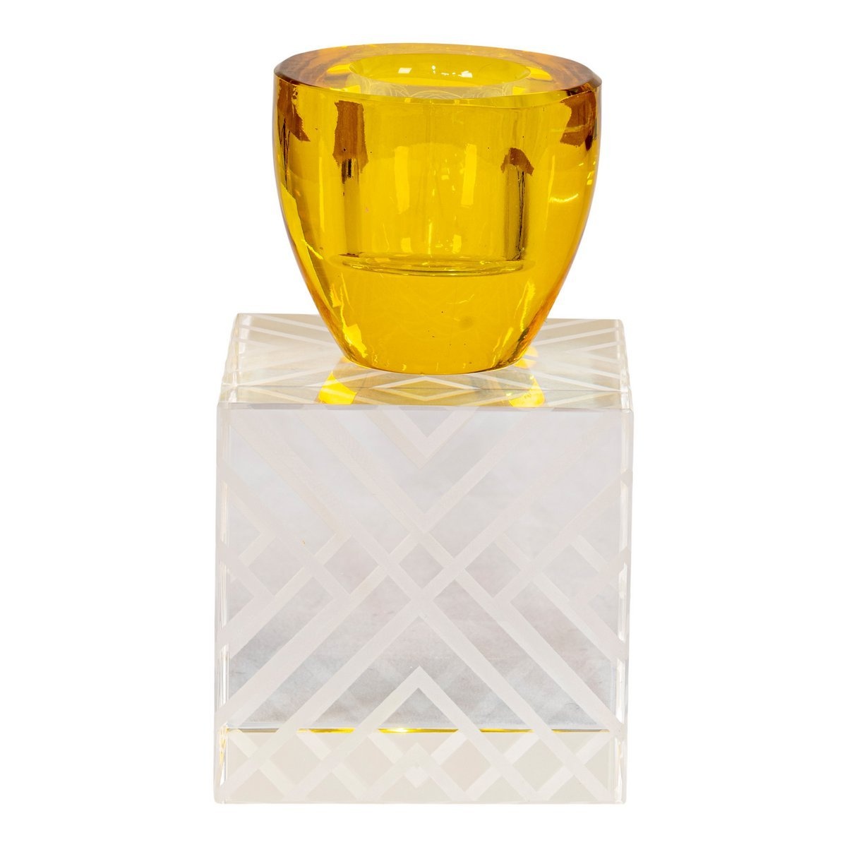 KantoormeubelenPlus Kandelaar - Amber/helder