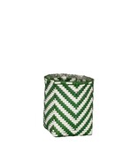 KantoormeubelenPlus Merlijn Plantenmand voor Buiten - Set van 3 - H26 x Ø24 cm - Gerecycled Plastic - Donkergroen, Wit