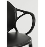 KantoormeubelenPlus Nebraska Tuinstoel - L56 x B56,5 x H80 cm - Polypropyleen - Zwart