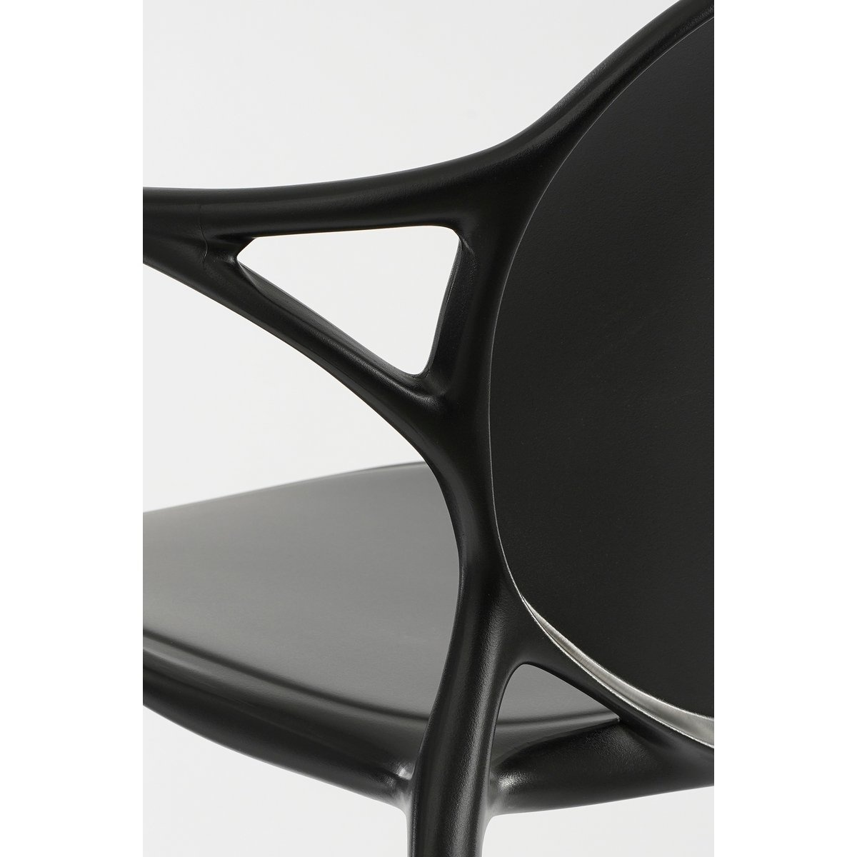 KantoormeubelenPlus Nebraska Tuinstoel - L56 x B56,5 x H80 cm - Polypropyleen - Zwart