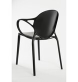 KantoormeubelenPlus Nebraska Tuinstoel - L56 x B56,5 x H80 cm - Polypropyleen - Zwart