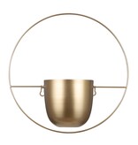 KantoormeubelenPlus Dexter Bloempot Wand - L34 x B14 x H34 cm - Goud