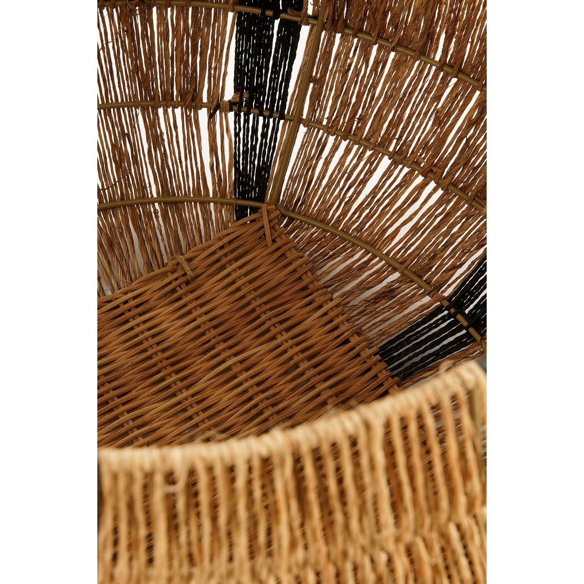 KantoormeubelenPlus Liliano Mand - Set van 2 - H48 x Ø50 cm - Jute - Zwart