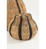 KantoormeubelenPlus Liliano Mand - Set van 2 - H48 x Ø50 cm - Jute - Zwart
