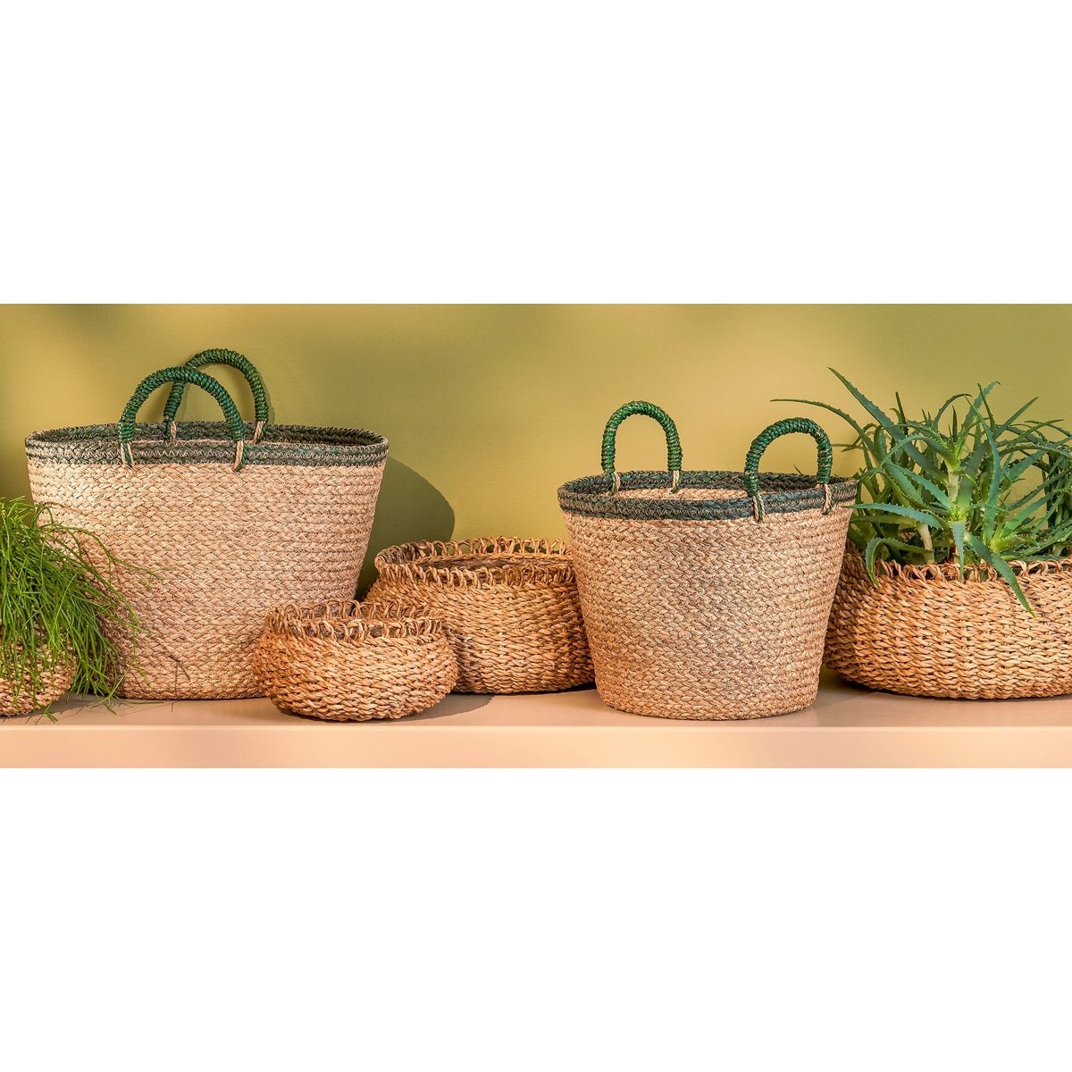 KantoormeubelenPlus Gourdon Plantenmand - Set van 4 - H17 x Ø31 cm - Bruin