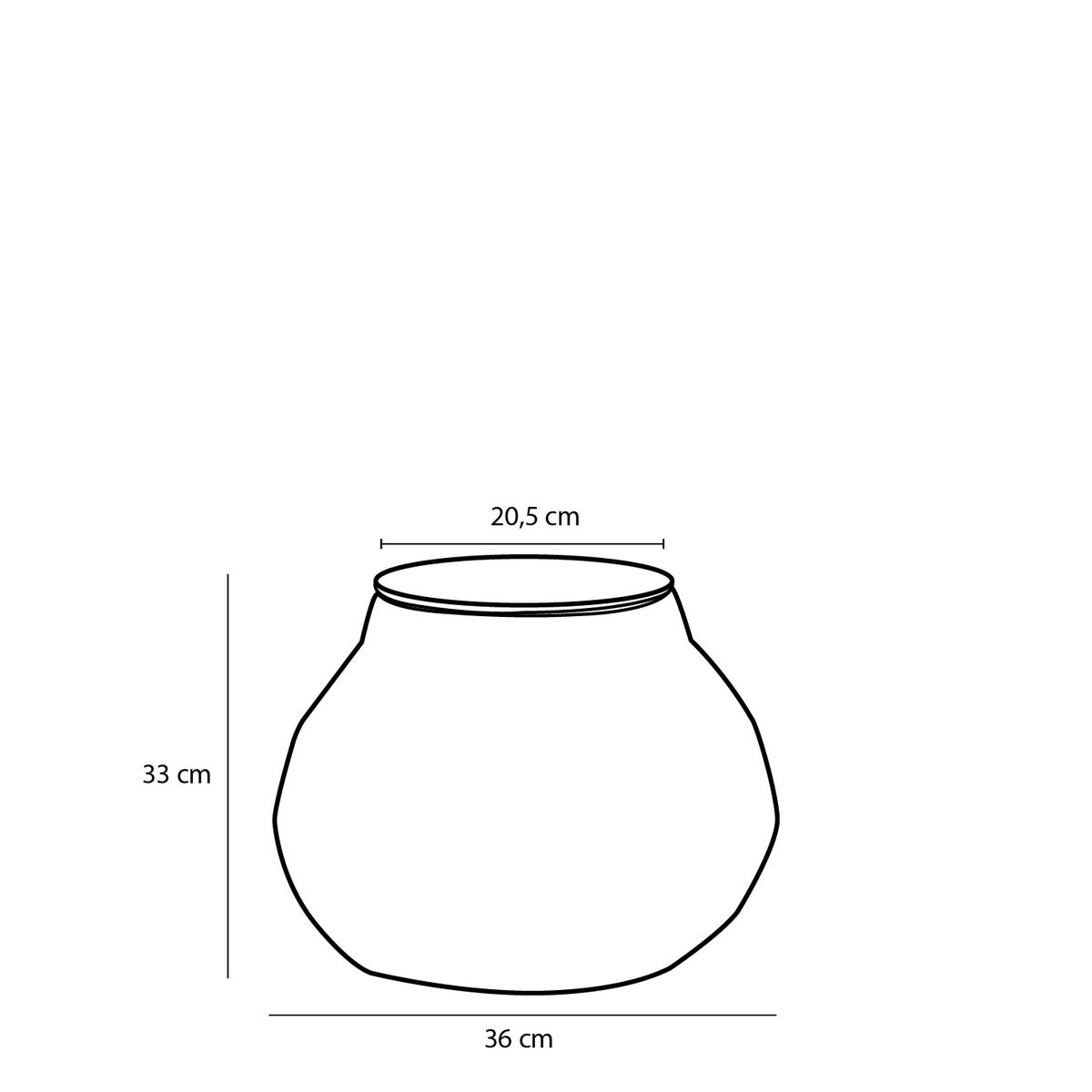 KantoormeubelenPlus Liliano Mand - Set van 2 - H48 x Ø50 cm - Jute - Zwart