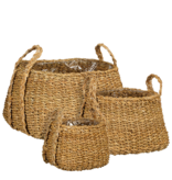 KantoormeubelenPlus Plantenmand - Set van 3 - H25 x Ø35 cm - Bruin