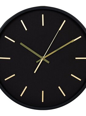 KantoormeubelenPlus Camden Wandklok - Wandklok, zwart, geruisloos uurwerk, rond, ø35 cm