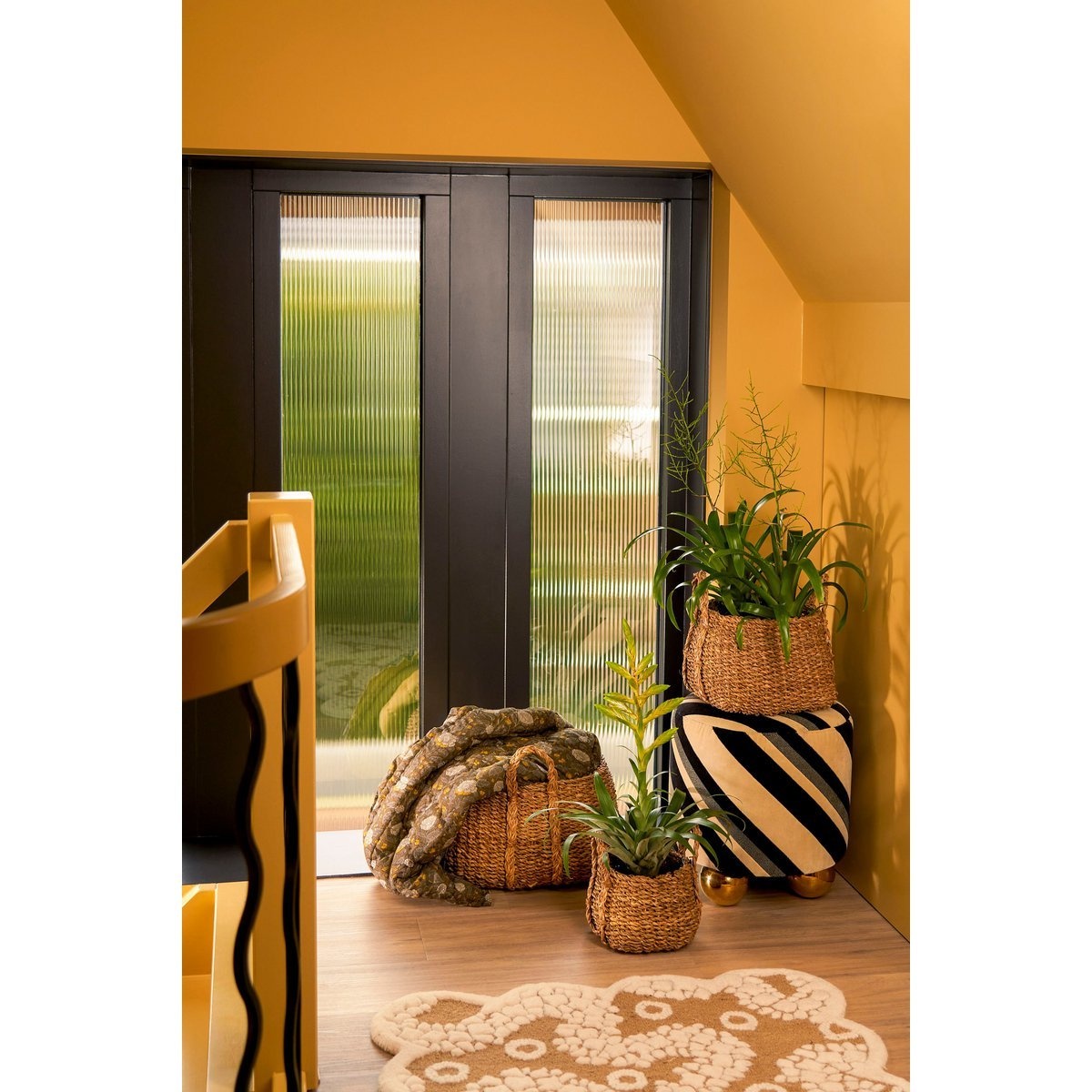 KantoormeubelenPlus Plantenmand - Set van 3 - H25 x Ø35 cm - Bruin