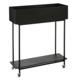 KantoormeubelenPlus Greenrax Plantenstandaard - L70 x B29 x H94 cm - Metaal - Zwart