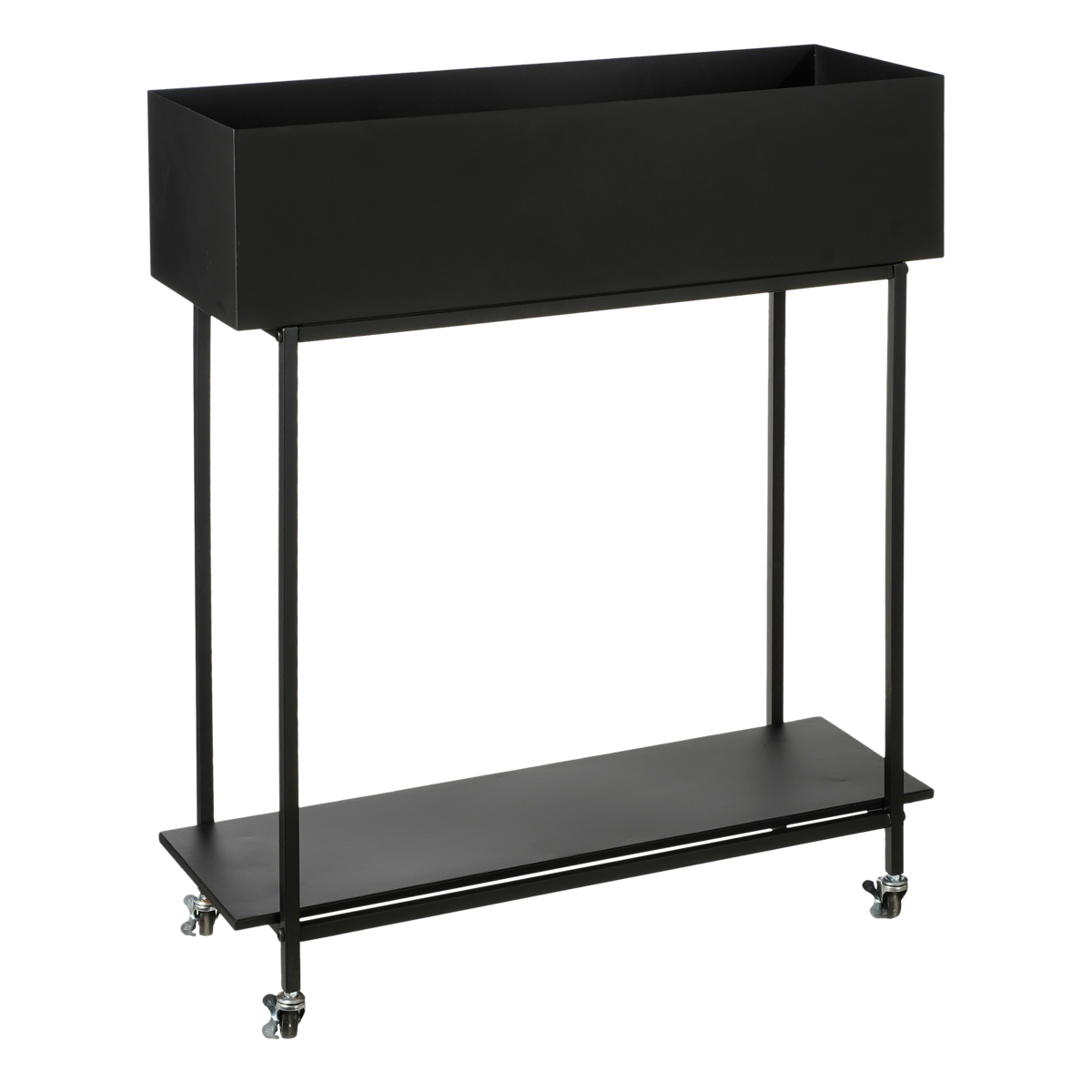 KantoormeubelenPlus Greenrax Plantenstandaard - L70 x B29 x H94 cm - Metaal - Zwart