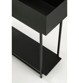 KantoormeubelenPlus Greenrax Plantenstandaard - L70 x B29 x H94 cm - Metaal - Zwart