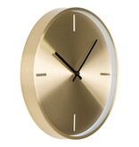 KantoormeubelenPlus Istanbul Wall Clock - Wandklok, aluminium, goud, stil uurwerk, rond, ø30
