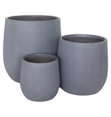 Denton Pot - Pot, fiberclay, grijs, set van 3
