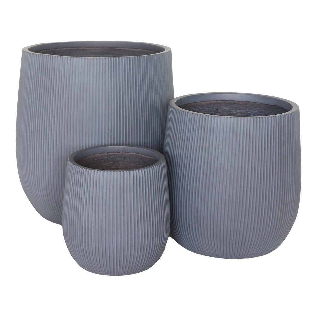 Denton Pot - Pot, fiberclay, grijs, set van 3