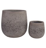 Sutton Pot - Pot, fiberclay, grijs, set van 2