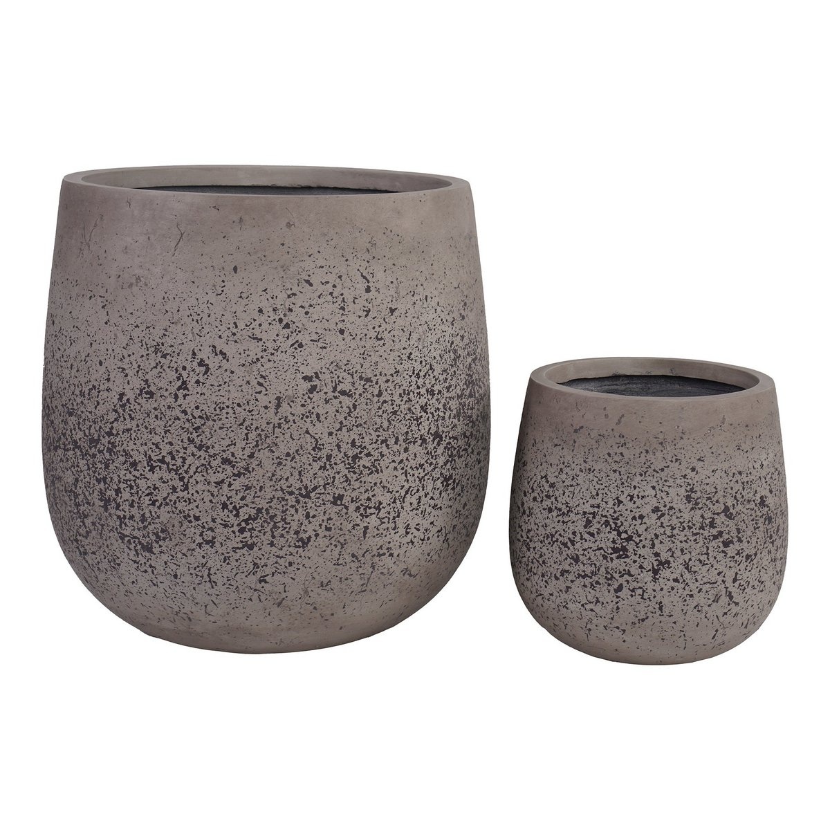 Sutton Pot - Pot, fiberclay, grijs, set van 2
