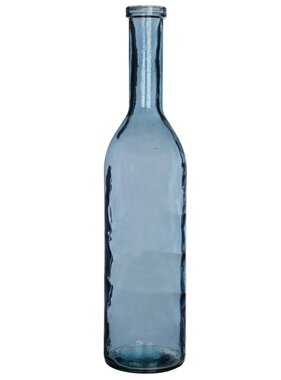 KantoormeubelenPlus Rioja Fles Vaas - H100 x Ø21 cm - Gerecycled Glas - Lichtblauw