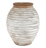 Lomba Decoratiepot - Terracotta pot, bruin/wit, Ø28x35 cm