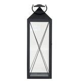 Casa Lantaarn, set van 2 - Lantaarn, staal en glas, zwart, set van 2