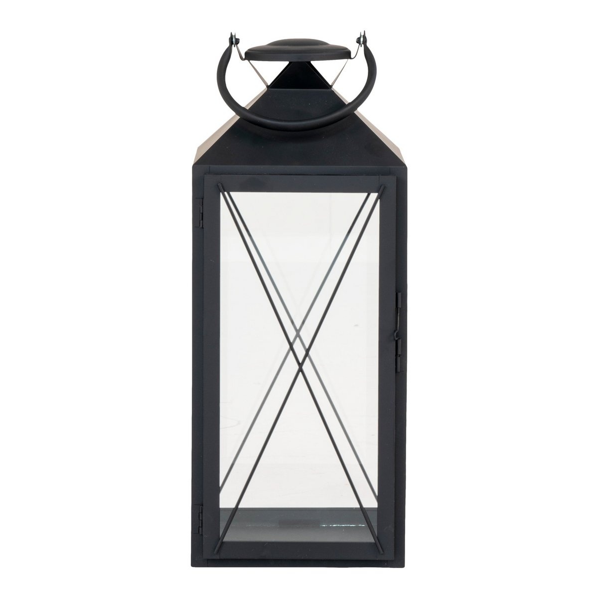 Casa Lantaarn, set van 2 - Lantaarn, staal en glas, zwart, set van 2