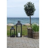 Casa Lantaarn, set van 2 - Lantaarn, staal en glas, zwart, set van 2