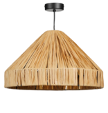 KantoormeubelenPlus Elisa Hanglamp - H24 x Ø40 cm - Raffia - Lichtbruin