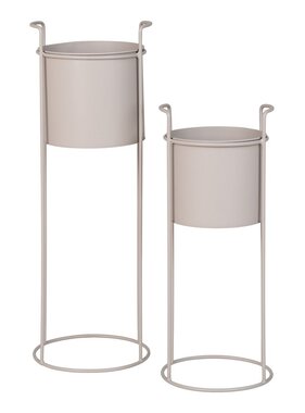 KantoormeubelenPlus Rabo Bloemenstandaard - Bloemenstandaard, staal, zand, set van 2