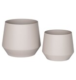 KantoormeubelenPlus Trofa Flower Pot - Bloempot, staal, zand, set van 2