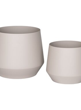 KantoormeubelenPlus Trofa Flower Pot - Bloempot, staal, zand, set van 2