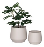 KantoormeubelenPlus Trofa Flower Pot - Bloempot, staal, zand, set van 2