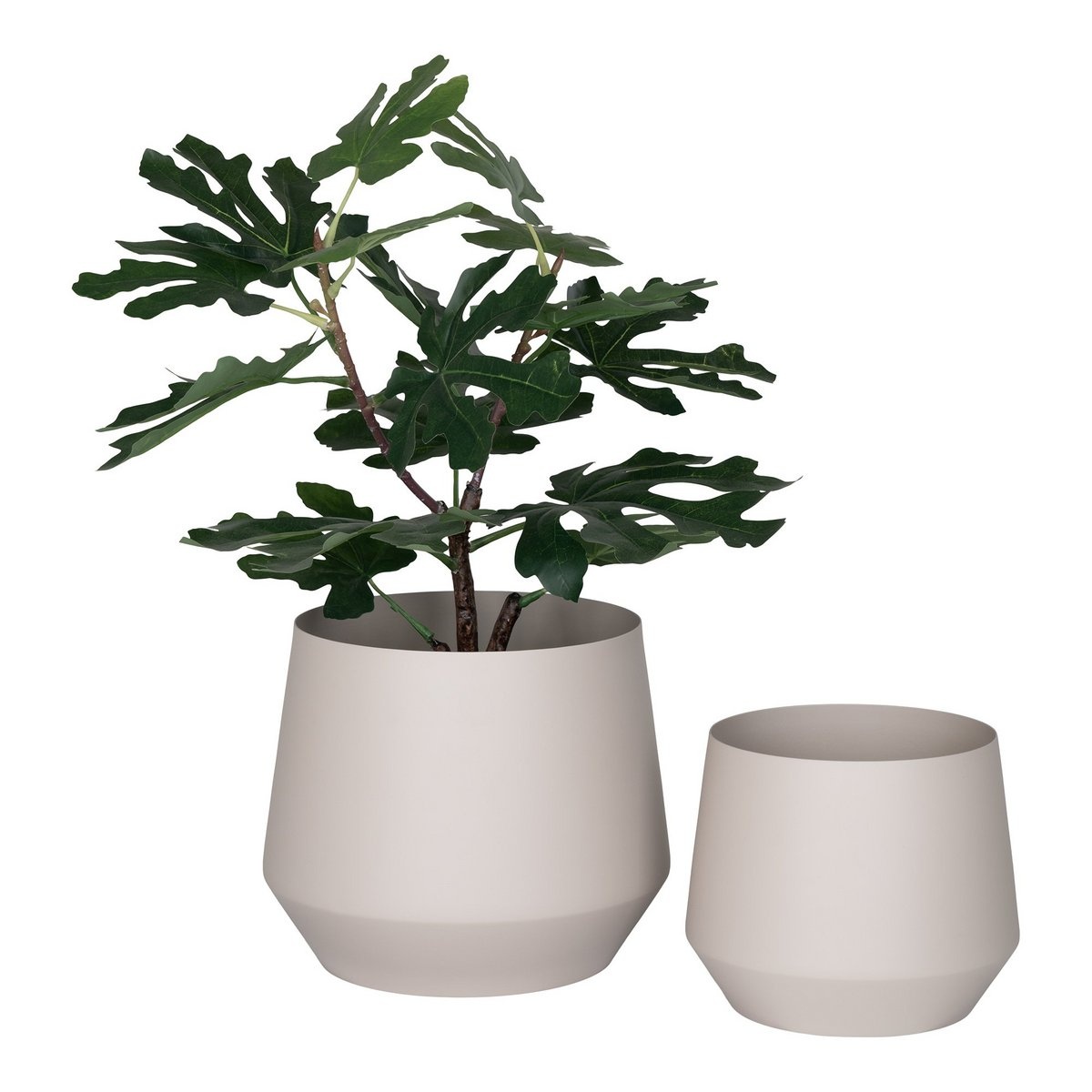 KantoormeubelenPlus Trofa Flower Pot - Bloempot, staal, zand, set van 2
