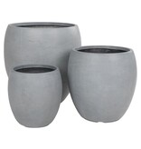 Marton Planters - 3 plantenbakken in grijze fiberclay