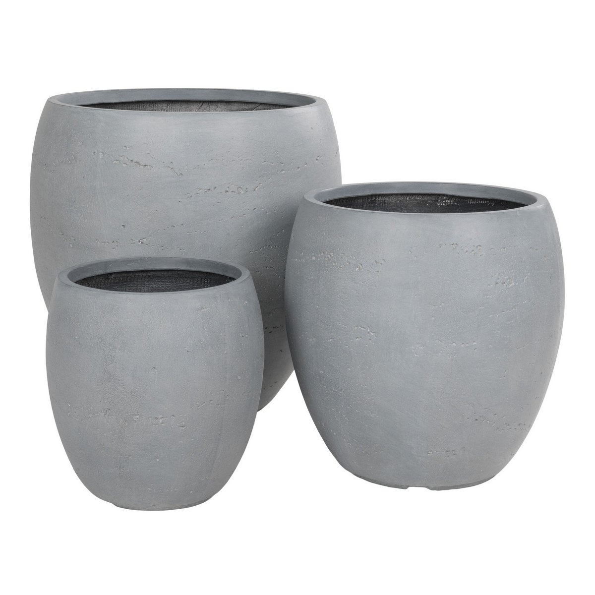Marton Planters - 3 plantenbakken in grijze fiberclay