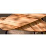 KantoormeubelenPlus Jailey Bijzettafel - Set van 2 - L84 x B39 x H39 cm - Gerecycled Hout - Bruin