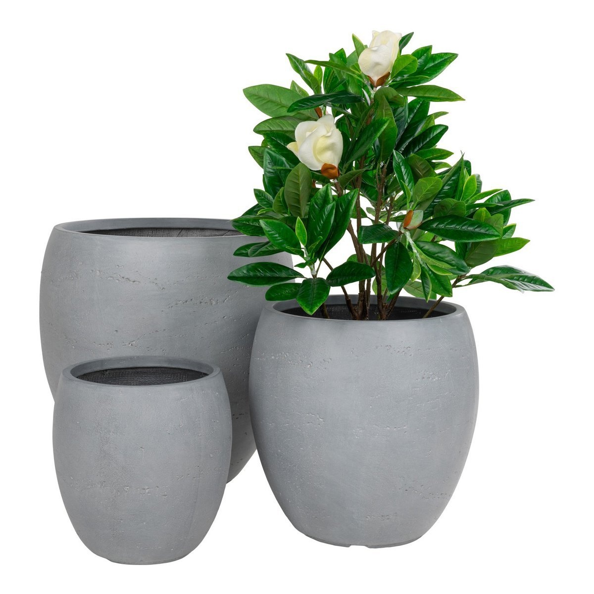 Marton Planters - 3 plantenbakken in grijze fiberclay