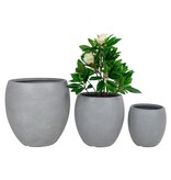 Marton Planters - 3 plantenbakken in grijze fiberclay