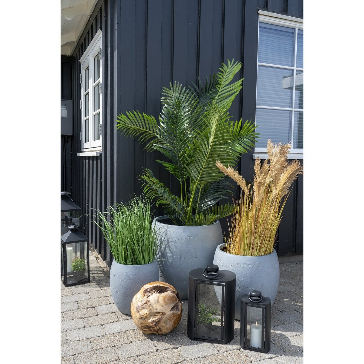 Marton Planters - 3 plantenbakken in grijze fiberclay