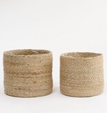 KantoormeubelenPlus Atlantic Mand voor Planten - Set van 2 - H26 x Ø30 cm - Crème