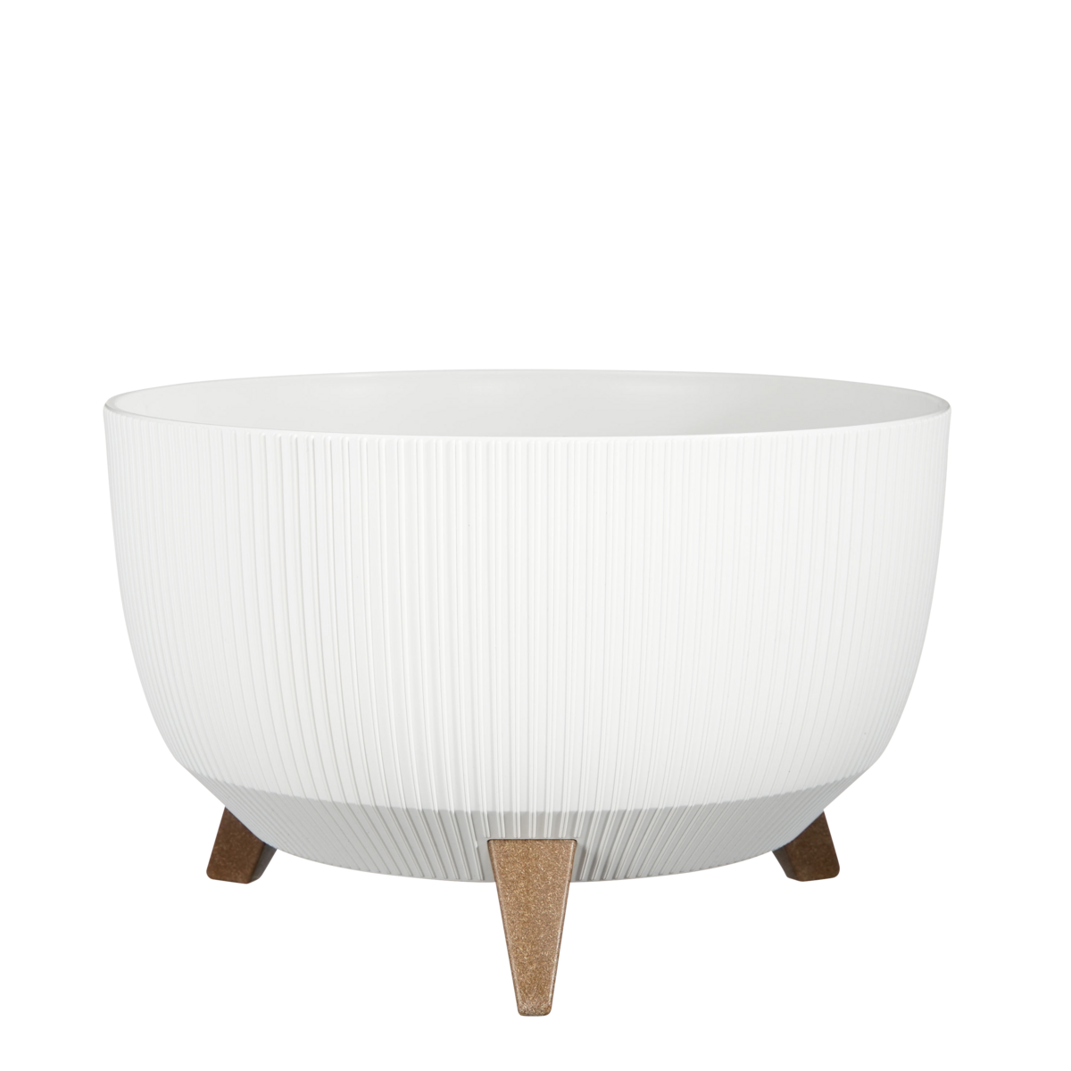 KantoormeubelenPlus Doppio Bloempot op Poten - H20,5 x Ø40 cm - Gerecycled Plastic - FSC Mix - Wit