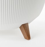 KantoormeubelenPlus Doppio Bloempot op Poten - H20,5 x Ø40 cm - Gerecycled Plastic - FSC Mix - Wit