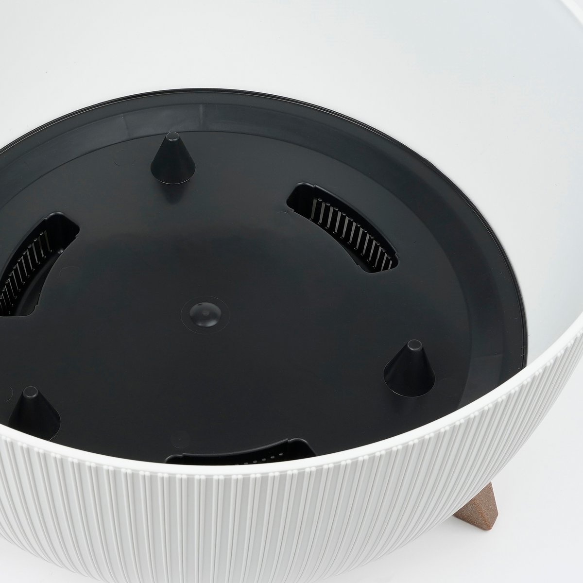 KantoormeubelenPlus Doppio Bloempot op Poten - H20,5 x Ø40 cm - Gerecycled Plastic - FSC Mix - Wit