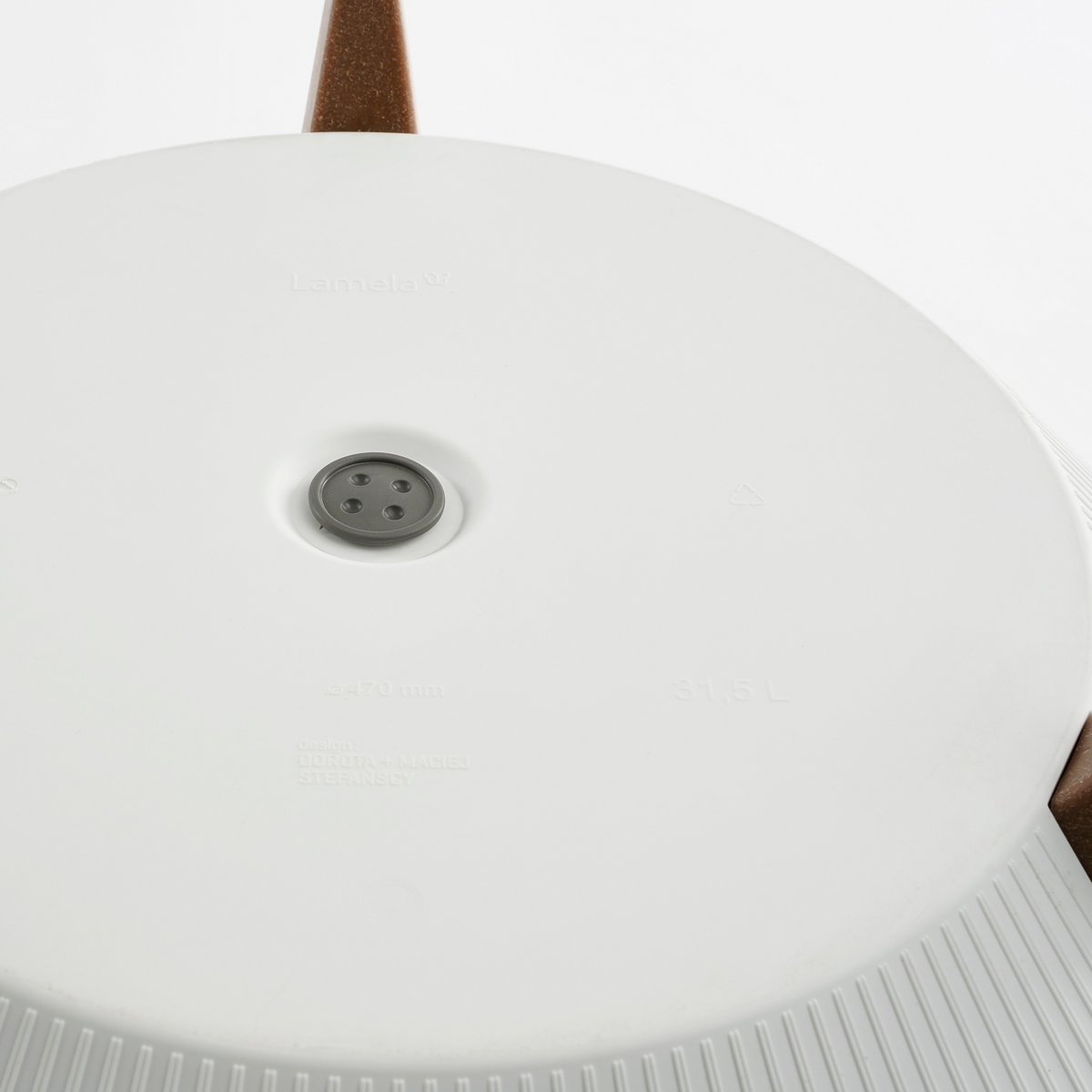 KantoormeubelenPlus Doppio Bloempot op Poten - H20,5 x Ø40 cm - Gerecycled Plastic - FSC Mix - Wit