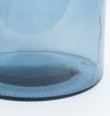 KantoormeubelenPlus Guan Fles Vaas - H26 x Ø21 cm - Gerecycled Glas - Blauw