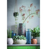 KantoormeubelenPlus Guan Fles Vaas - H26 x Ø21 cm - Gerecycled Glas - Blauw