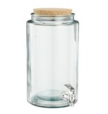 Limonadetap - 6 liter - Gerecycled glas - Transparant